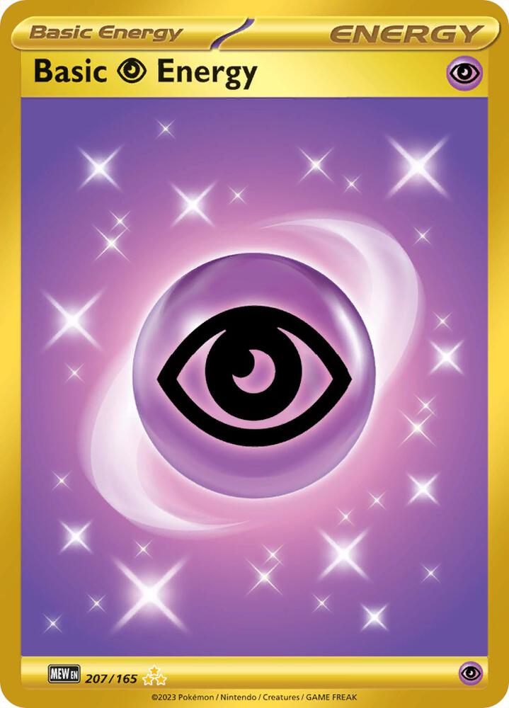 Pokemon SV: 151 Basic Psychic Energy 207/165 Hyper Rare Holofoil Card