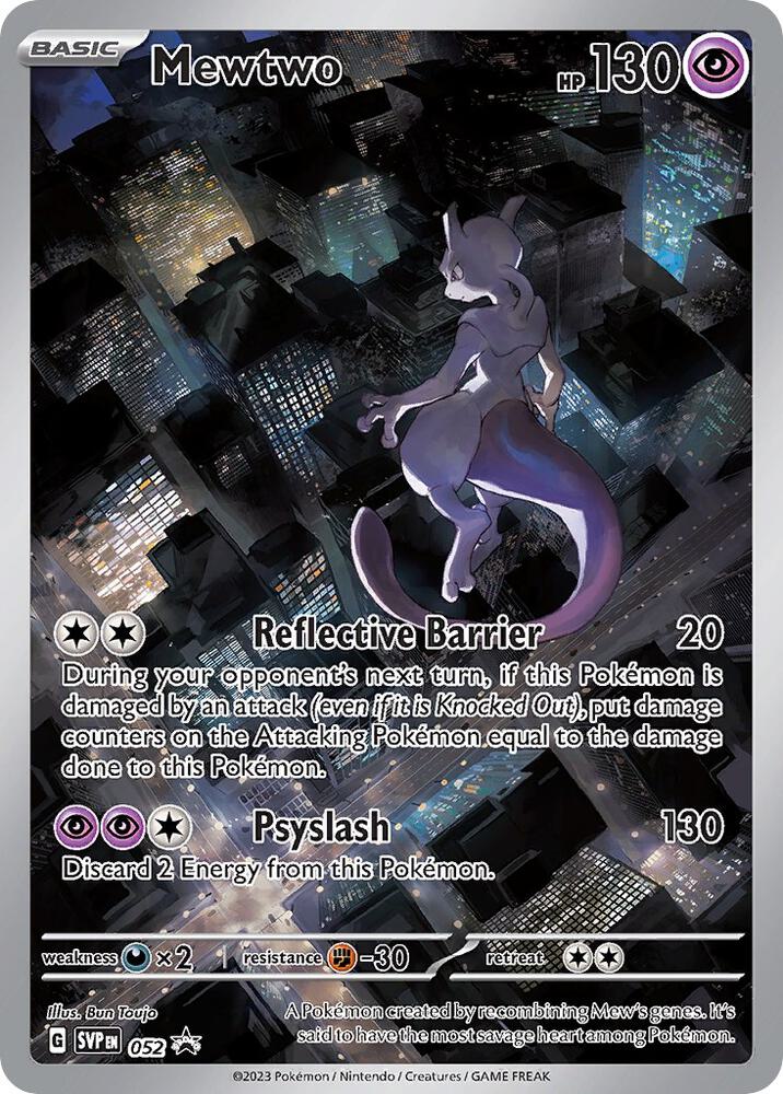 Pokemon Scarlet & Violet Promo Mewtwo 052 Holofoil Card (SEALED)