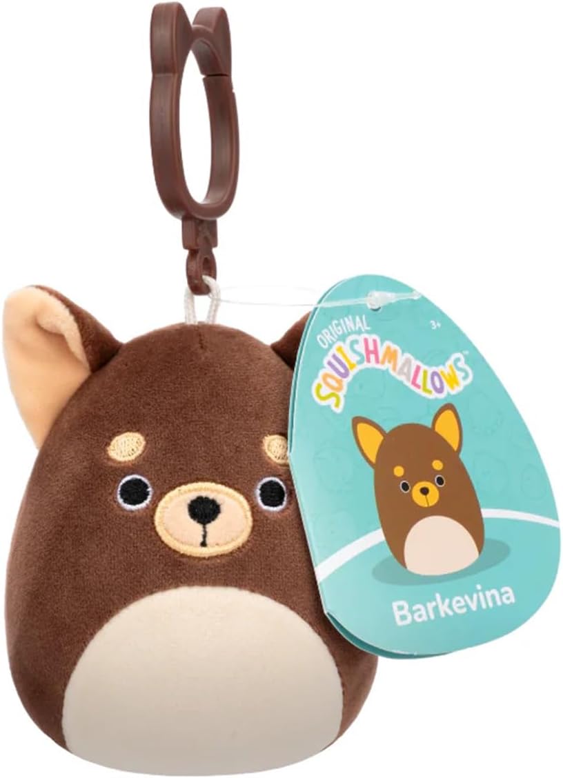 Squishmallows 3.5" Clip-On Plush - Barkevina