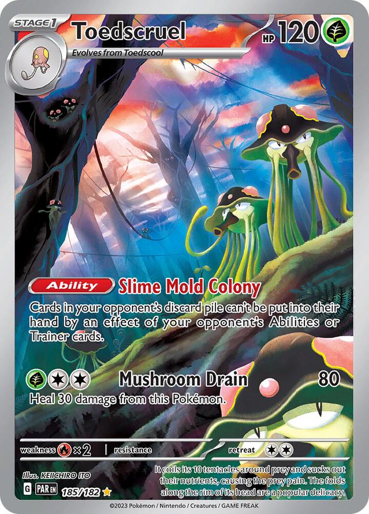 Pokemon Paradox Rift Toedscruel 185/182 Illustration Rare Holofoil Card