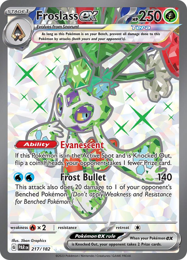 Pokemon Paradox Rift Froslass ex 217/182 Ultra Rare Holofoil Card