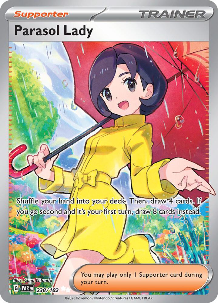 Pokemon Paradox Rift Parasol Lady 238/182 Ultra Rare Holofoil Card