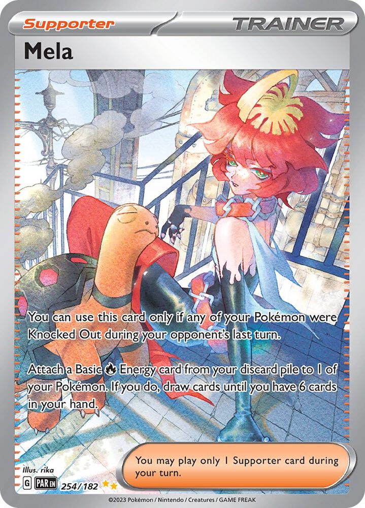 Pokemon Paradox Rift Mela 254/182 Special Illustration Rare Holofoil Card