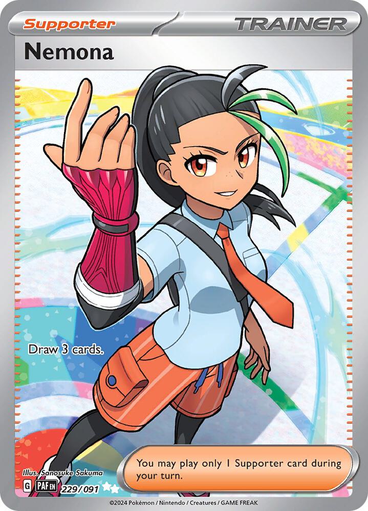 Pokemon Paldean Fates Nemona 229/091 Ultra Rare Holofoil Card - stylecreep.com