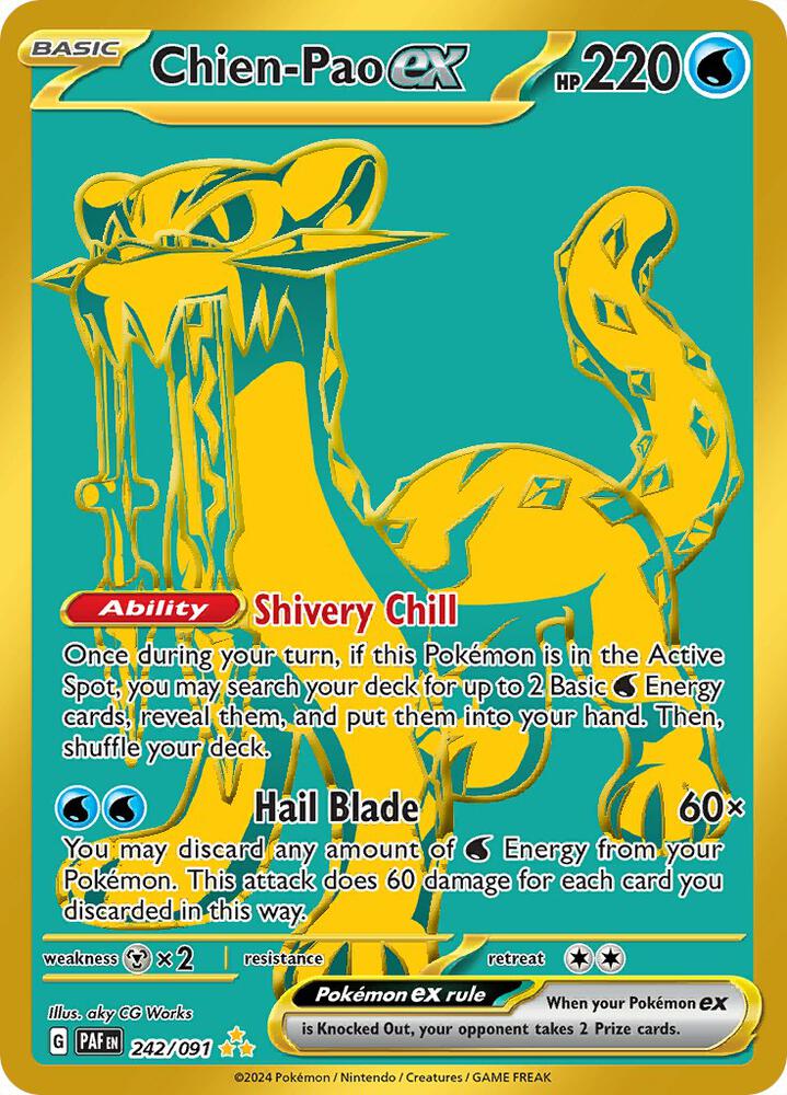 Pokemon Paldean Fates Chien-Pao ex 242/091 Hyper Rare Holofoil Card - stylecreep.com