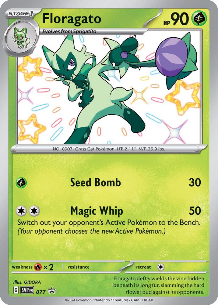 Pokemon Scarlet & Violet Promo Floragato 078 Promo Holofoil Card