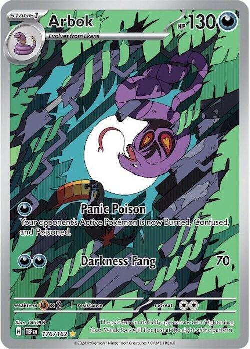 Pokemon Temporal Forces Arbok 176/162 Illustration Rare Holofoil Card - stylecreep.com