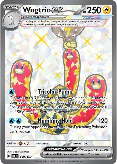 Pokemon Temporal Forces Wugtrio ex 190/162 Ultra Rare Holofoil Card