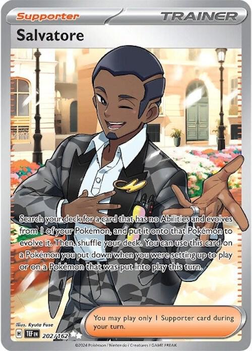 Pokemon Temporal Forces Salvatore 202/162 Ultra Rare Holofoil Card
