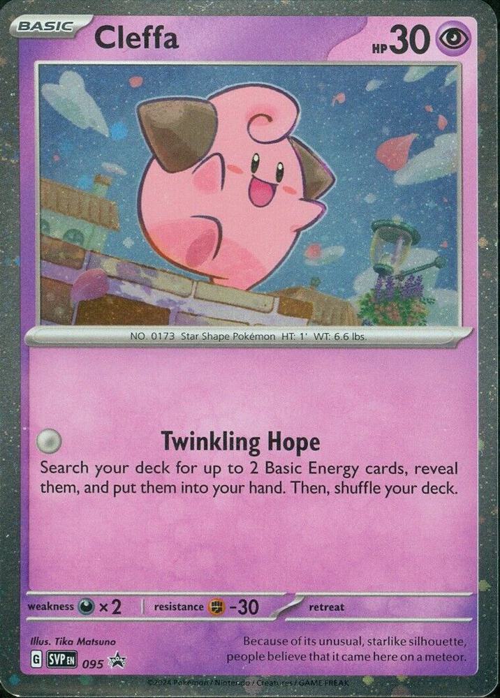 Pokemon Scarlet & Violet Promo Cleffa 095 Holo Card - stylecreep.com