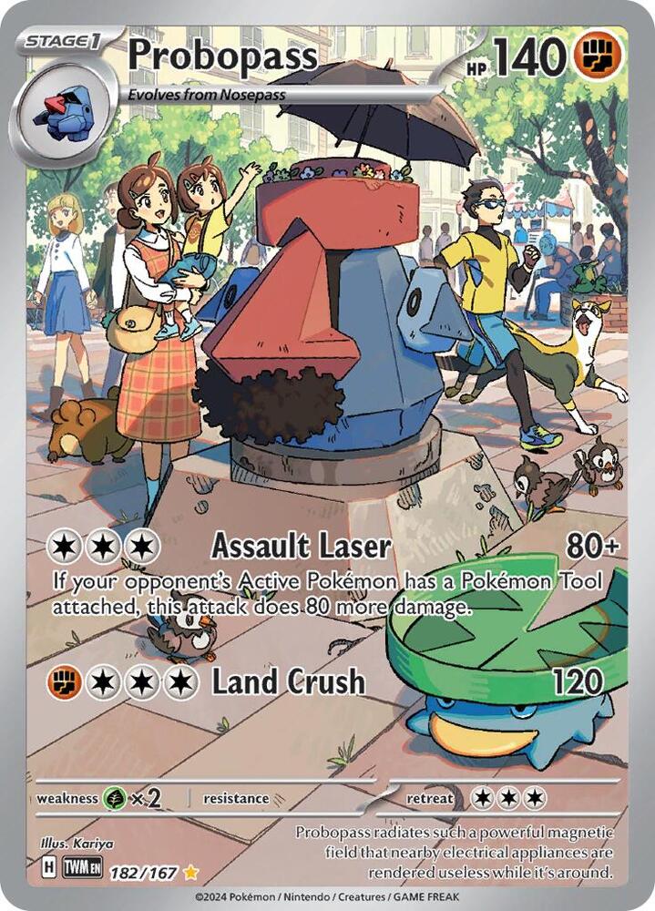 Pokemon Twilight Masquerade Probopass 182/167 Illustration Rare Holofoil Card