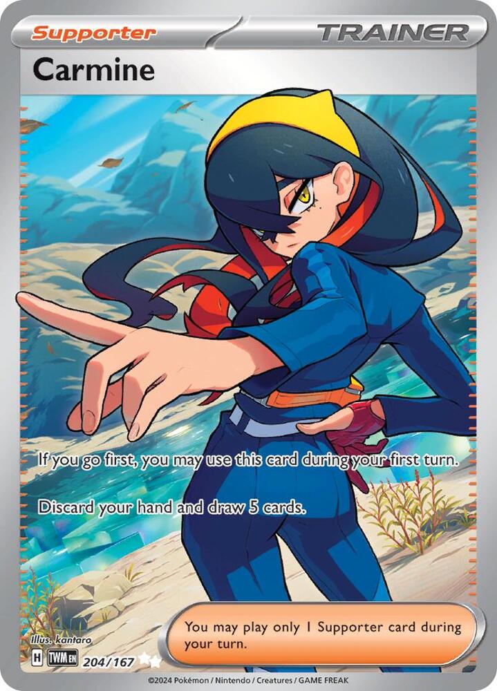 Pokemon Twilight Masquerade Carmine 204/167 Ultra Rare Holofoil Card