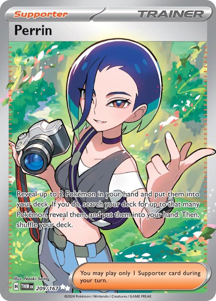 Pokemon Twilight Masquerade Perrin 209/167 Ultra Rare Holofoil Card - stylecreep.com