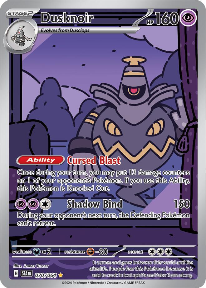 Pokemon Shrouded Fable Dusknoir 070/064 Illustration Rare Holofoil Card