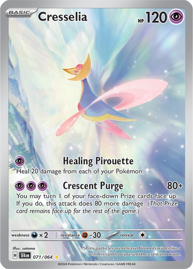 Pokemon Shrouded Fable Cresselia 071/064 Illustration Rare Holofoil Card