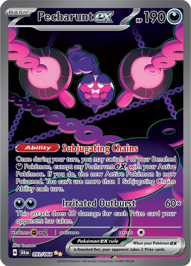 Pokemon Shrouded Fable Pecharunt ex 093/064 Special Illustration Rare Holofoil Card