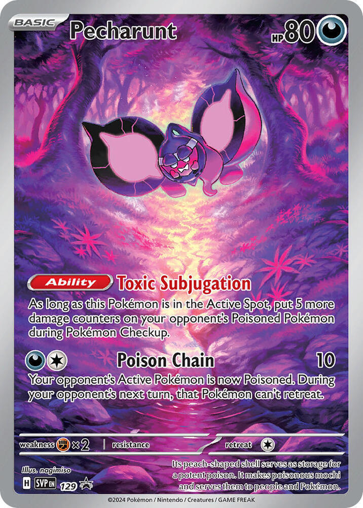 Pokemon Scarlet & Violet Promo Pecharunt 129 Holo Card (SEALED) - stylecreep.com