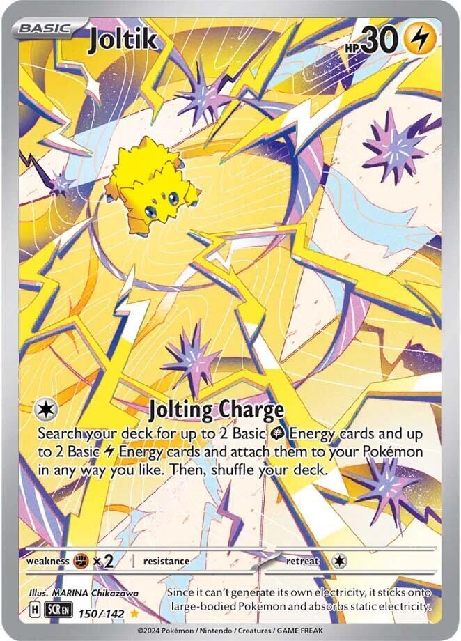 Pokemon Stellar Crown Joltik 150/142 Illustration Rare Holofoil Card - stylecreep.com