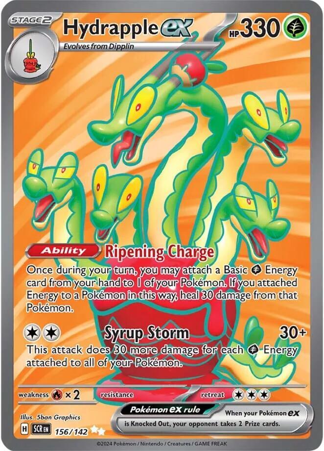 Pokemon Stellar Crown Hydrapple ex ex 156/142 Ultra Rare Holofoil Card