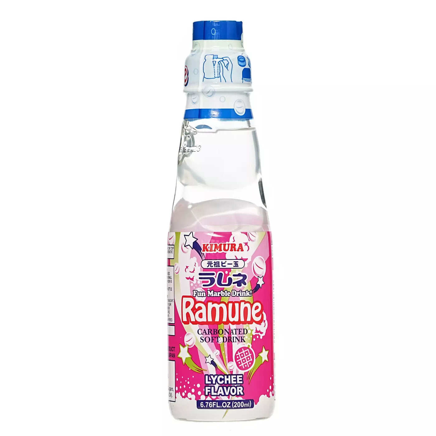 Kimura Ramune Soda Drink Lychee Flavour 200ml - stylecreep.com