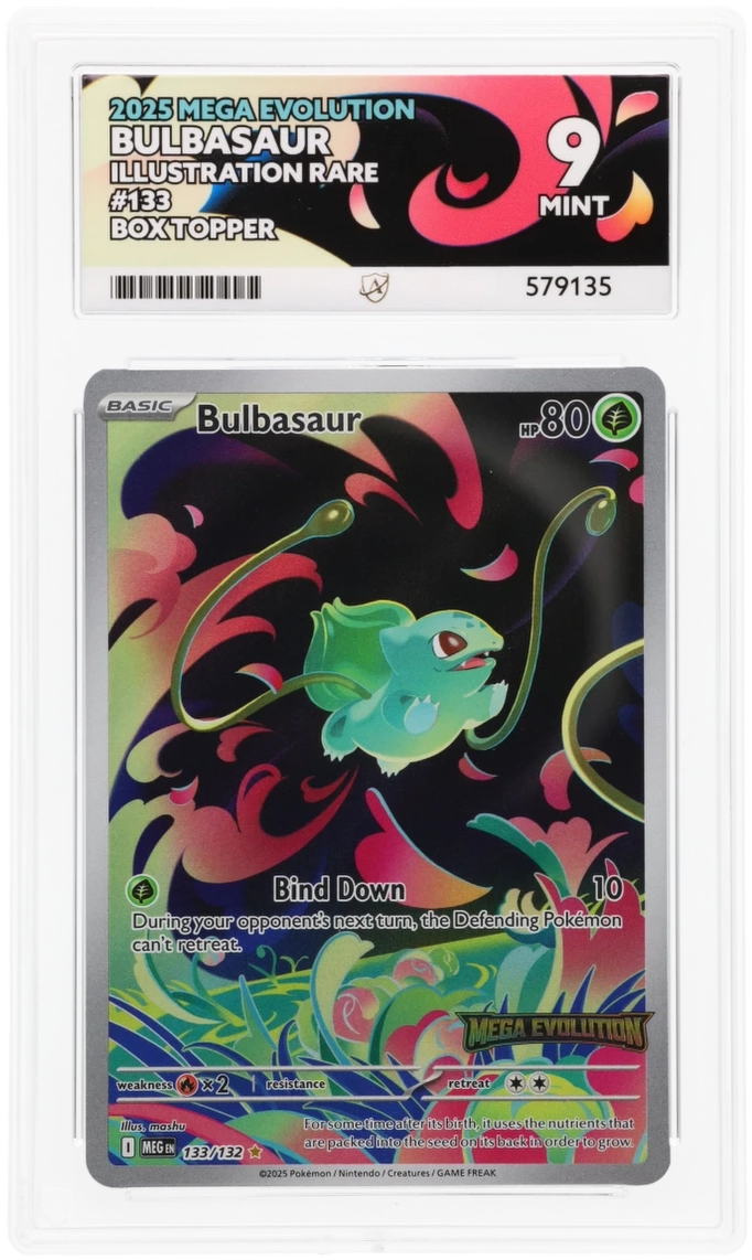 Pokemon Graded Card - Bulbasaur - 133/132 Box Topper Ace 9 (579135)