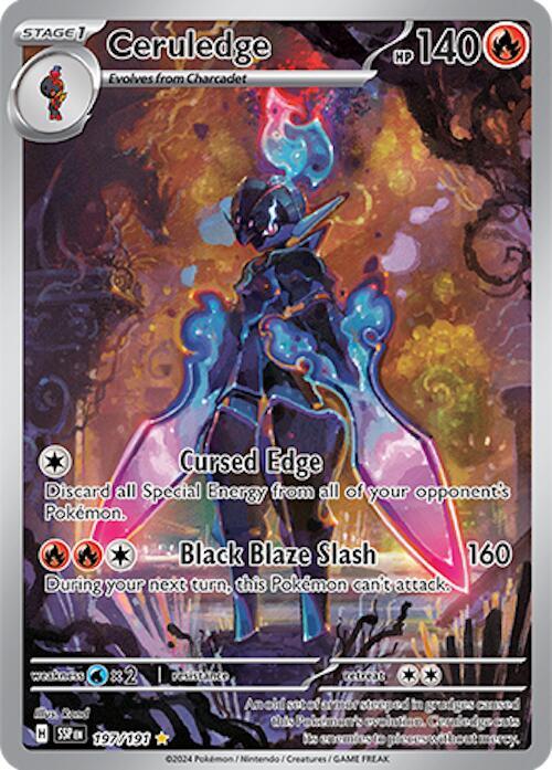 Pokemon Surging Sparks Ceruledge 197/191 Illustration Rare Holo Card