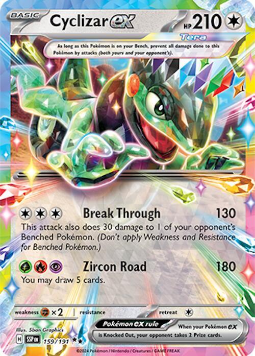 Pokemon Surging Sparks Cyclizar ex 159/191 Double Rare Holo Card - stylecreep.com