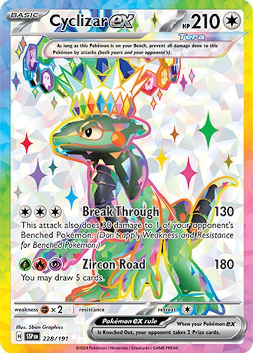 Pokemon Surging Sparks Cyclizar ex 228/191 Ultra Rare Holofoil Card - stylecreep.com