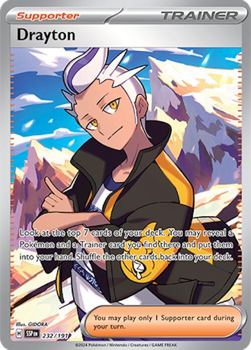 Pokemon Surging Sparks Drayton 232/191 Ultra Rare Holofoil Card