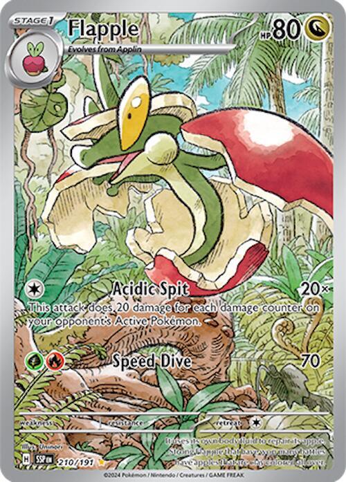 Pokemon Surging Sparks Flapple 210/191 Illustration Rare Holo Card