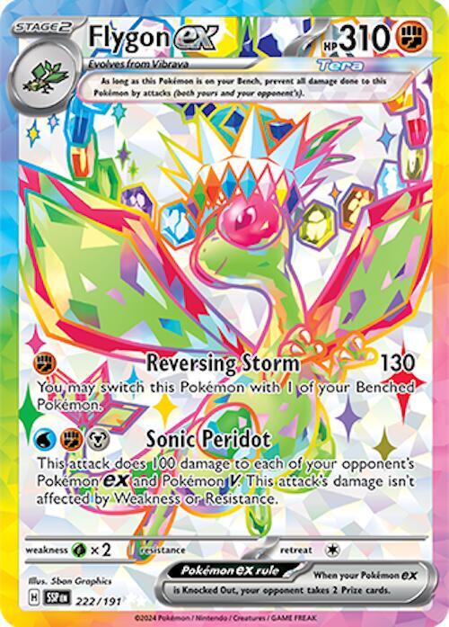 Pokemon Surging Sparks Flygon ex 222/191 Ultra Rare Holo Card