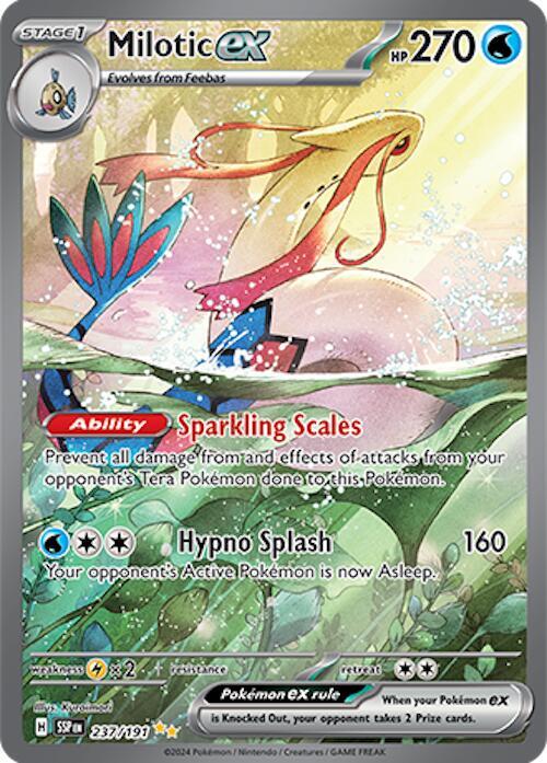 Pokemon Surging Sparks Milotic ex 237/191 Special Illustration Rare Holofoil Card