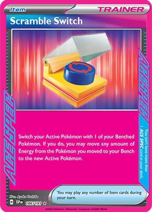 Pokemon Surging Sparks Scramble Switch 186/191 ACE SPEC Rare Holo Card - stylecreep.com