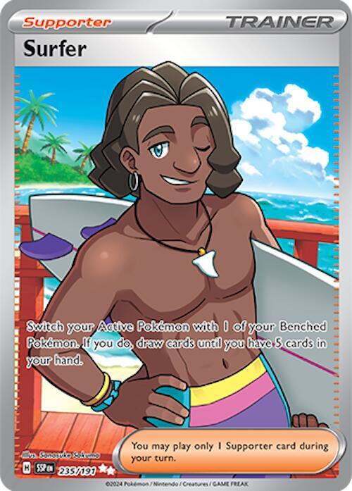Pokemon Surging Sparks Surfer 235/191 Ultra Rare Holofoil Card
