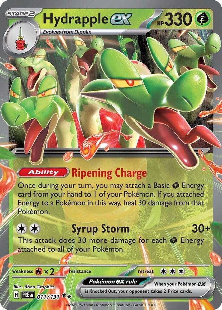 Pokemon Prismatic Evolutions Hydrapple ex 011/131 Double Rare Holo Card - stylecreep.com