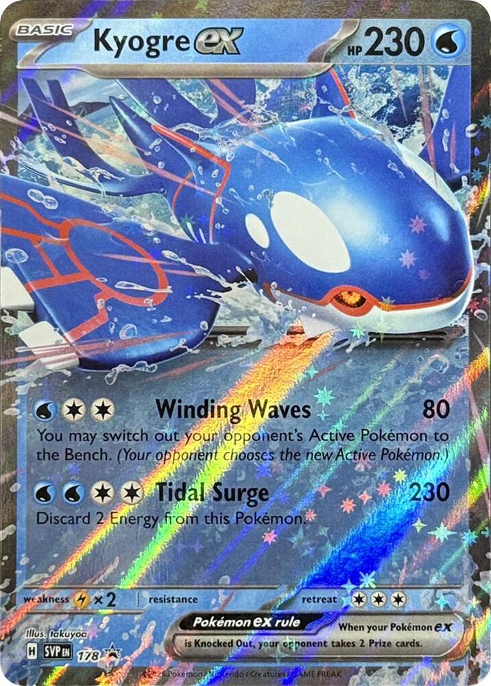 Pokemon Scarlet & Violet Promo Kyogre ex 178 Promo Holofoil Card