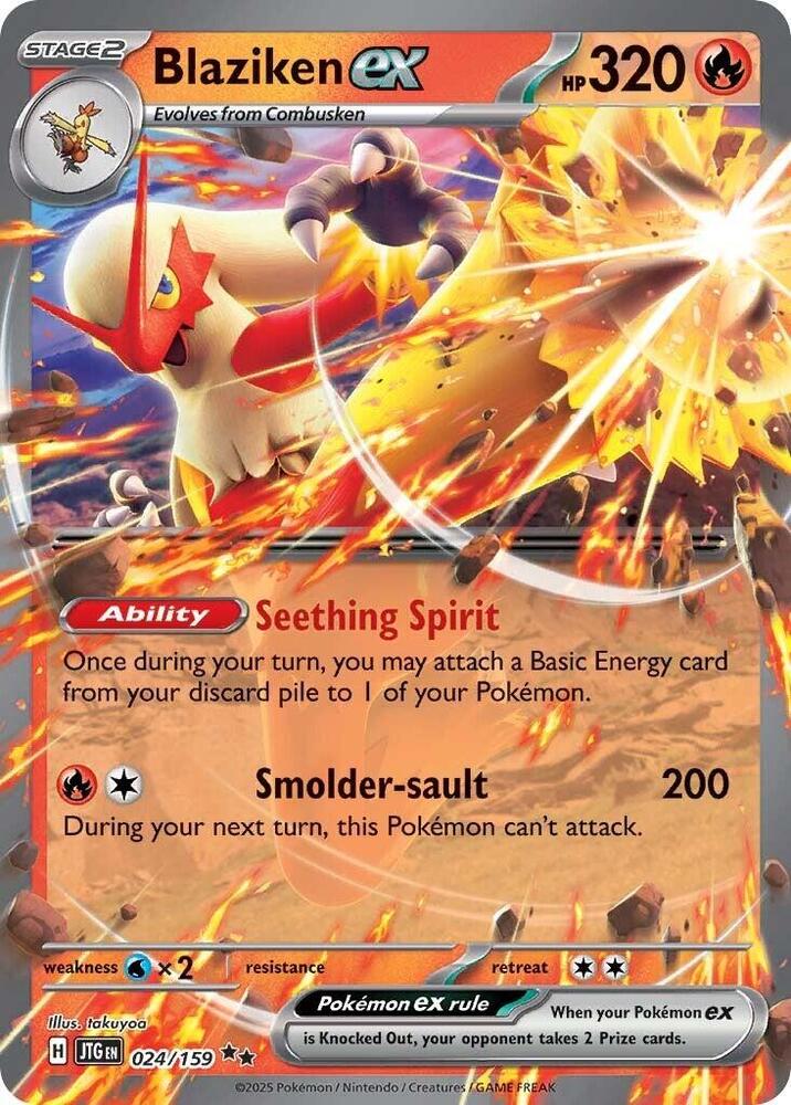 Pokemon Journey Together Blaziken ex 024/159 Double Rare Card