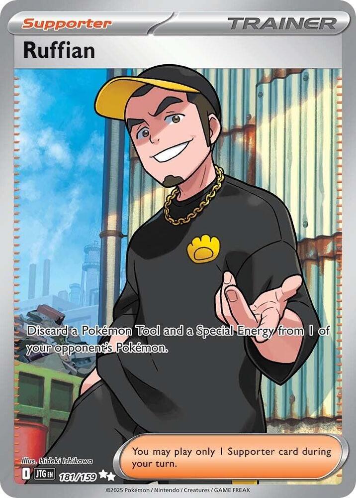 Pokemon Journey Together Ruffian 181/159 Ultra Rare Holo Card