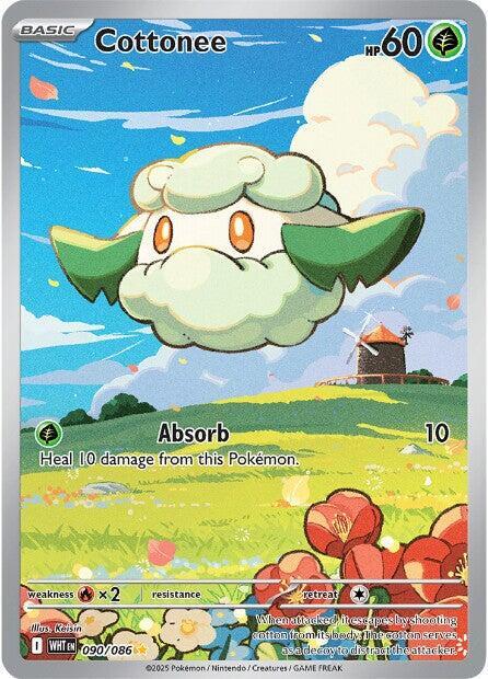 Pokemon White Flare Cottonee 090/086 Illustration Rare Holofoil Card