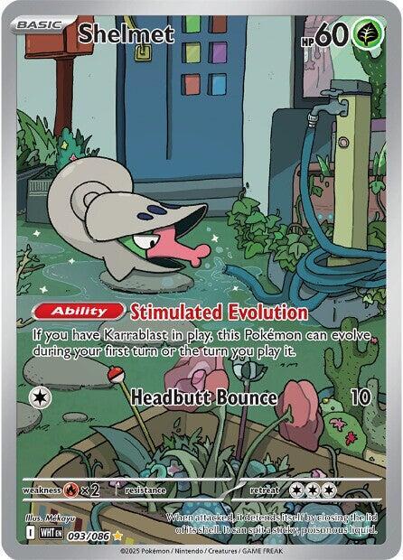 Pokemon White Flare Shelmet 093/086 Illustration Rare Holofoil Card