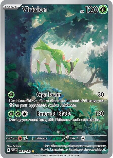 Pokemon White Flare Virizion 095/086 Illustration Rare Holofoil Card