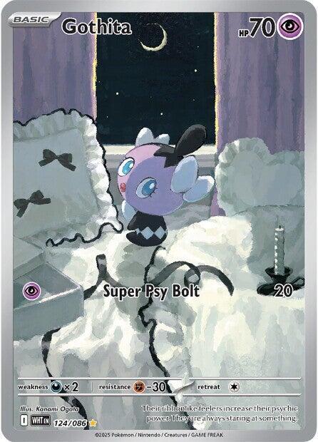 Pokemon White Flare Gothita 124/086 Illustration Rare Holofoil Card