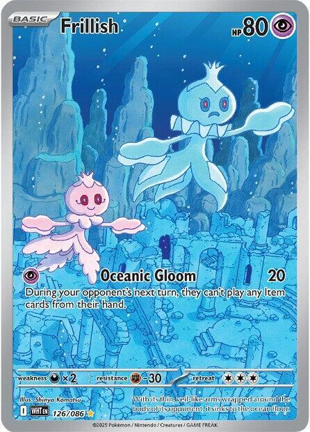 Pokemon White Flare Frillish 126/086 Illustration Rare Holofoil Card