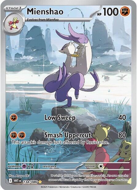 Pokemon White Flare Mienshao 134/086 Illustration Rare Holofoil Card