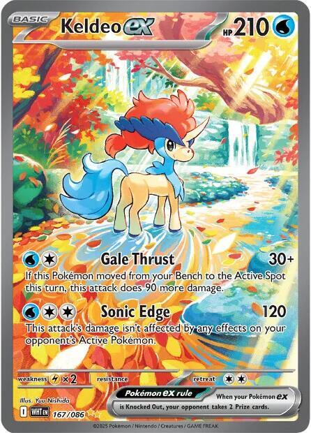 Pokemon White Flare Keldeo ex 167/086 Special Illustration Rare Holofoil Card