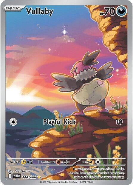 Pokemon White Flare Vullaby 144/086 Illustration Rare Holofoil Card
