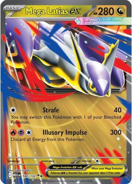 Pokemon Mega Evolution Mega Latias ex 100/132 Double Rare Holofoil Card