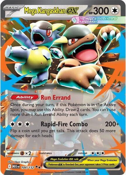 Pokemon Mega Evolution Mega Kangaskhan ex 104/132 Double Rare Holofoil Card