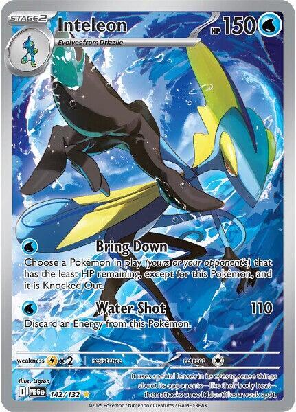Pokemon Mega Evolution Inteleon 142/132 Shiny Rare Holofoil Card