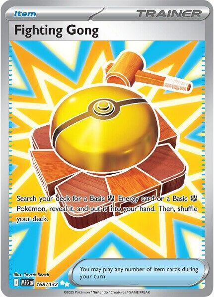 Pokemon Mega Evolution Fighting Gong 168/132 Ultra Rare Holofoil Card